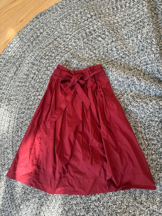 Uniqlo Dresses & Skirts - Uniqlo red burgundy maxi skirt cotton blend